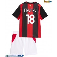 Maglie da calcio AC Milan Christopher Nkunku #18 Prima Maglia Bambino 2026-27 Manica Corta + Pantaloni corti)